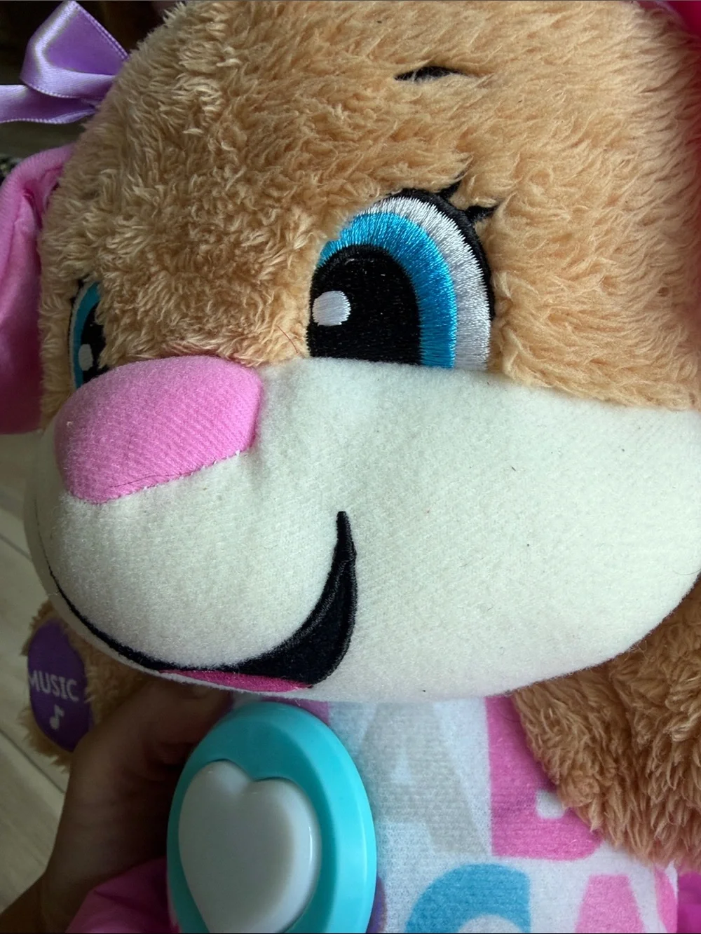 Fisher-Price Interactive Pink Plush Puppy with Music and Hand Buttons